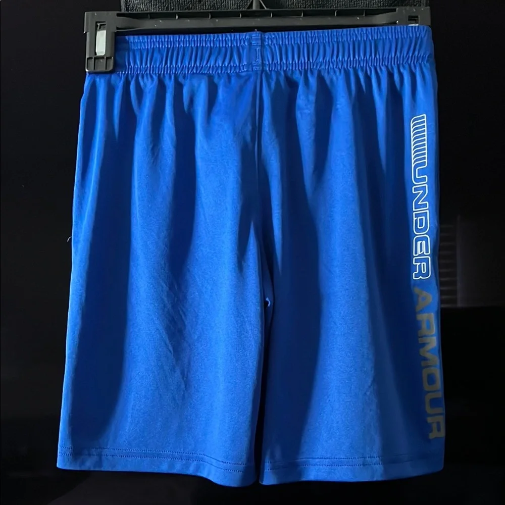 NWOT Under Armour Heat Gear Kids Blue Athletic Shorts